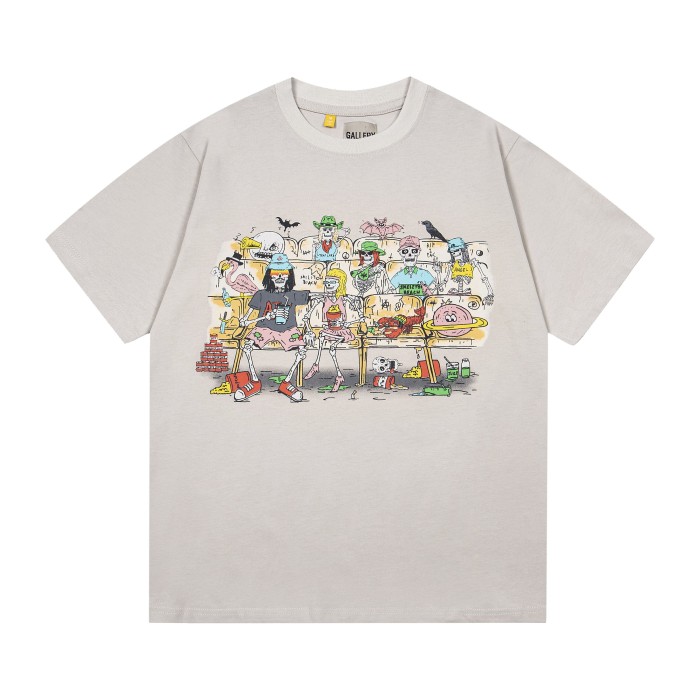 Cartoon Skull Portrait Print Tee 2 colors