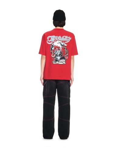Cartoon Wizard Cow Head Letter Print Tee 2 colors