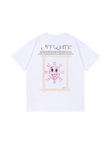 Sun Smiley Letter Print Tee