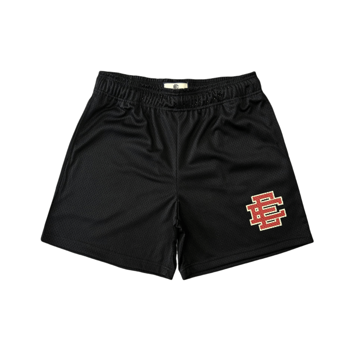 1:1 quality version Beige Trim Red Logo Mesh Athletic Shorts