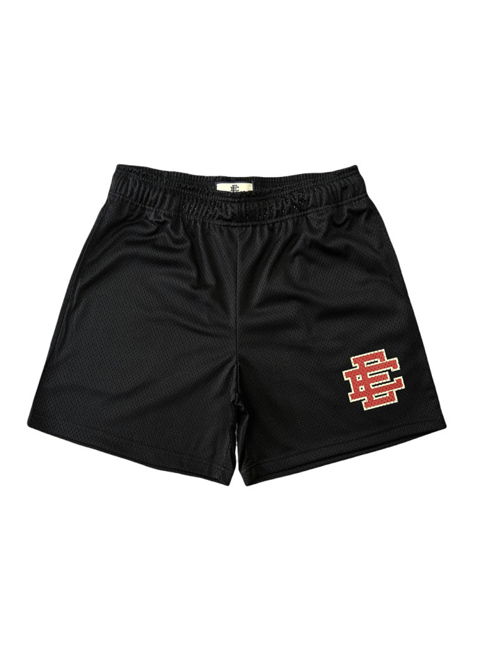1:1 quality version Beige Trim Red Logo Mesh Athletic Shorts