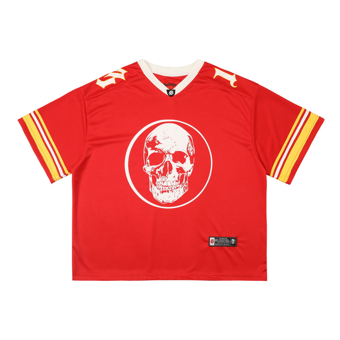 [Buy Two Get One Free]Skull Print Mesh Quick Dry Jersey Tee 6 colors