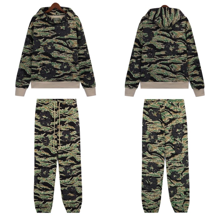 Camouflage Foam Kapok Hoodie & Pants set 5 colors