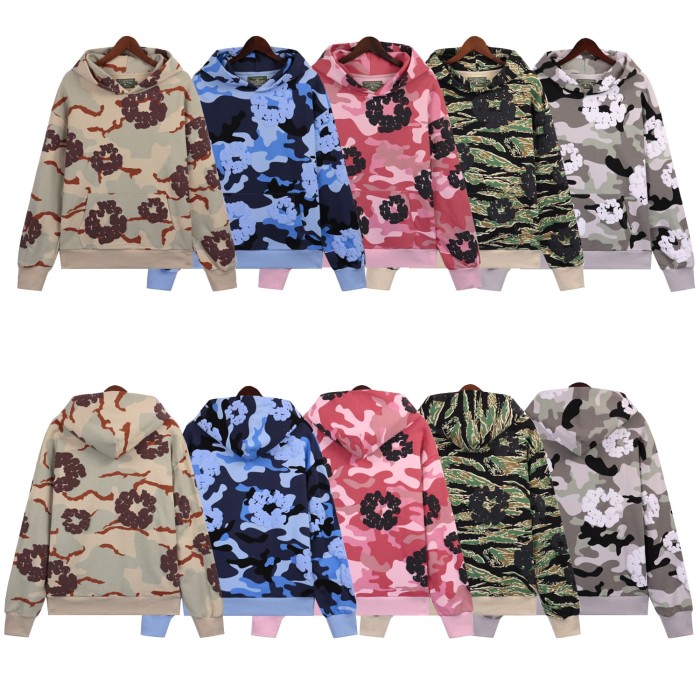 Camouflage Foam Kapok Hoodie & Pants set 5 colors