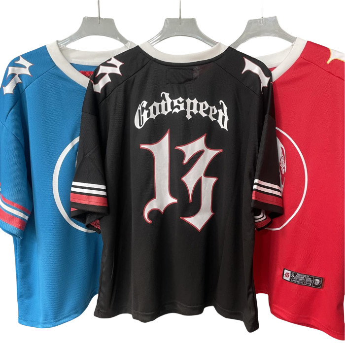 [Buy Two Get One Free]Skull Print Mesh Quick Dry Jersey Tee 6 colors