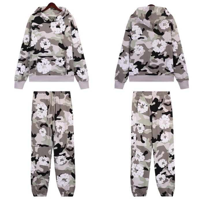 Camouflage Foam Kapok Hoodie & Pants set 5 colors