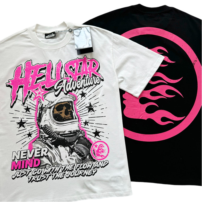 Space Skull Man Letter Print Tee 2 colors