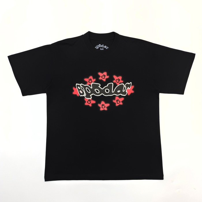 [Big & Tall for weights up to 220 lbs]1:1 quality version Twisted letters red flower Tee