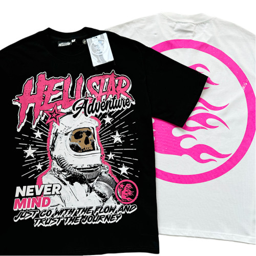 Space Skull Man Letter Print Tee 2 colors