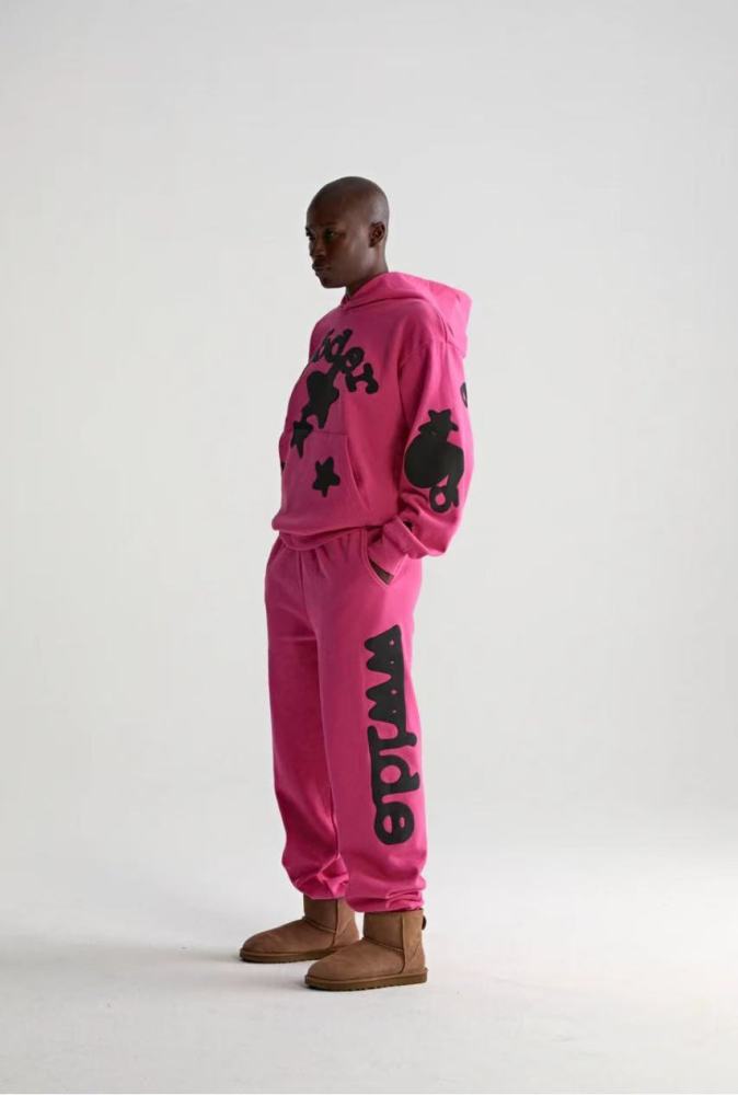 1:1 quality version Black Alphabet Stars Rose Hoodie & Pants Set