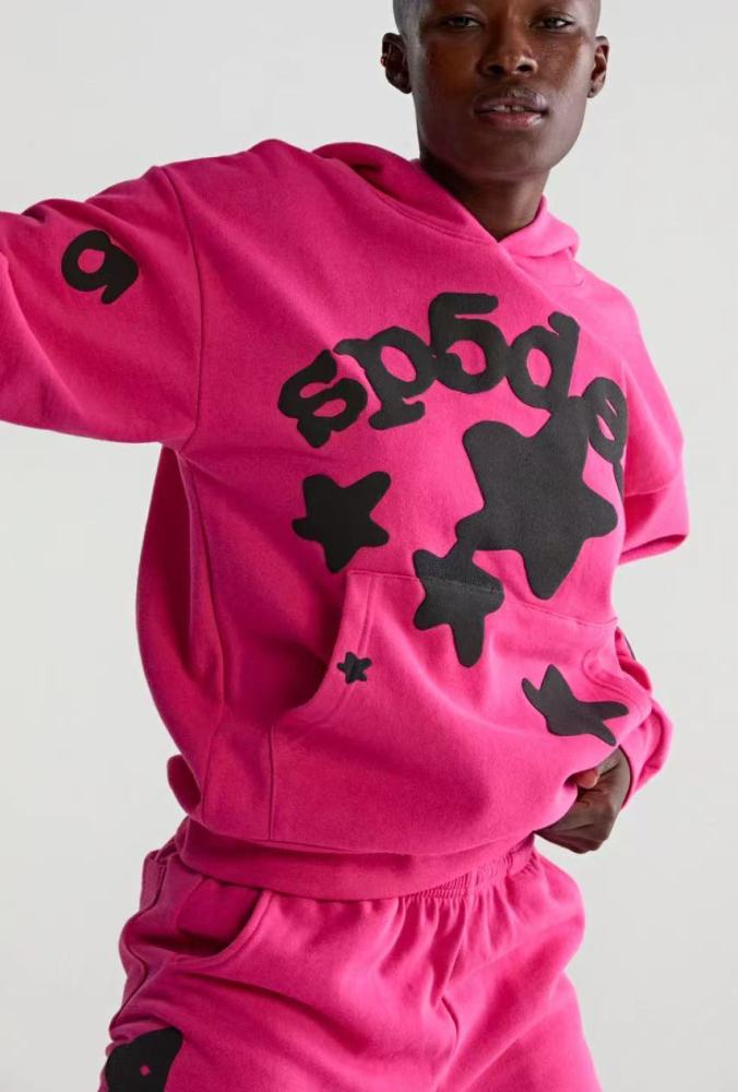 1:1 quality version Black Alphabet Stars Rose Hoodie & Pants Set