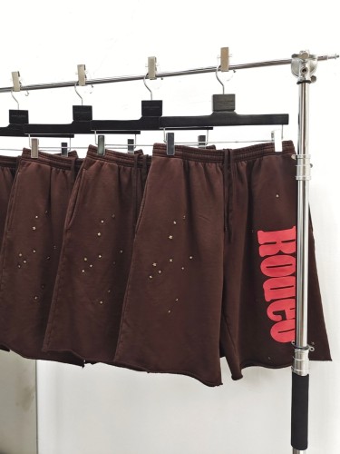 1:1 quality version Dark Curry Copper Studded Shorts