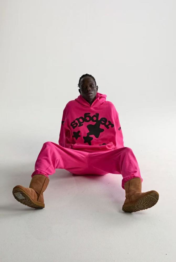 1:1 quality version Black Alphabet Stars Rose Hoodie & Pants Set