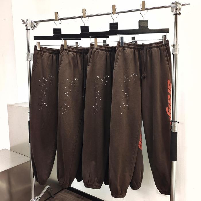 1:1 quality version French Character Dark Brown Hoodie & Pants Set
