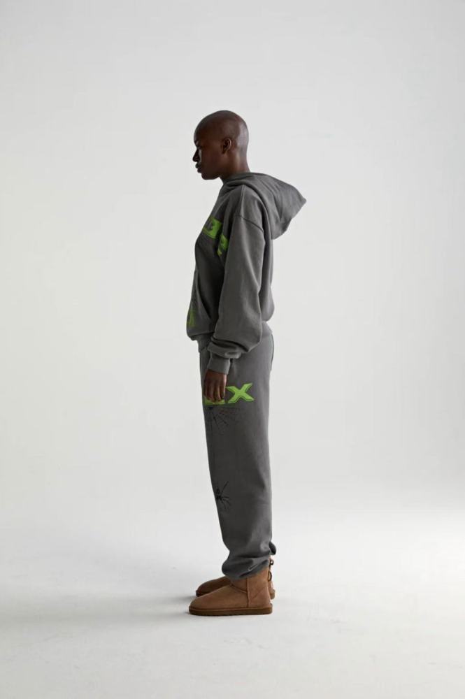 1:1 quality version Green Alphabet 5EX Hoodie & Pants Set