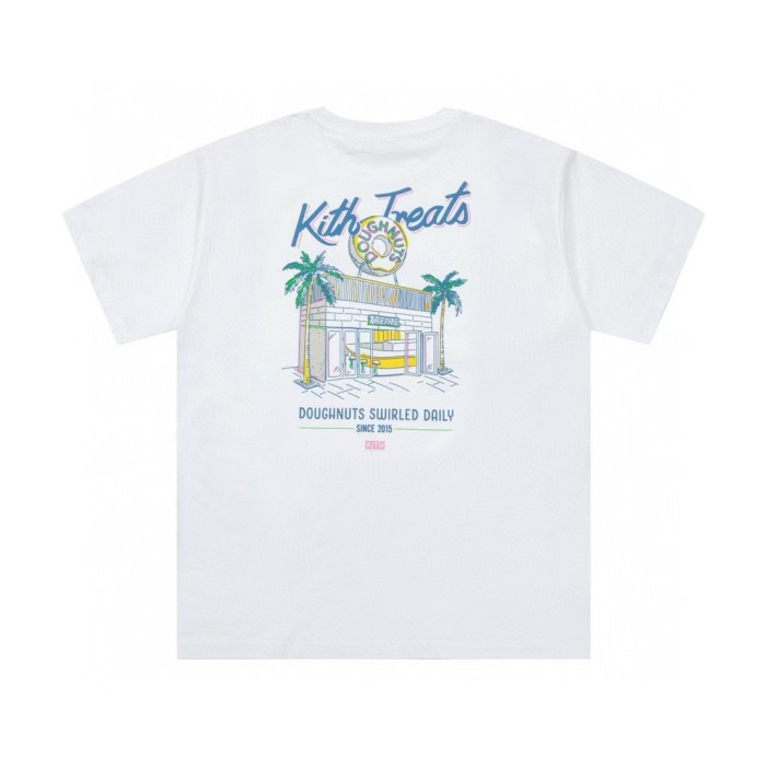 1:1 quality version Limited Donut Box Logo Letter Print Tee 3 colors