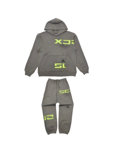 1:1 quality version Green Alphabet 5EX Hoodie & Pants Set