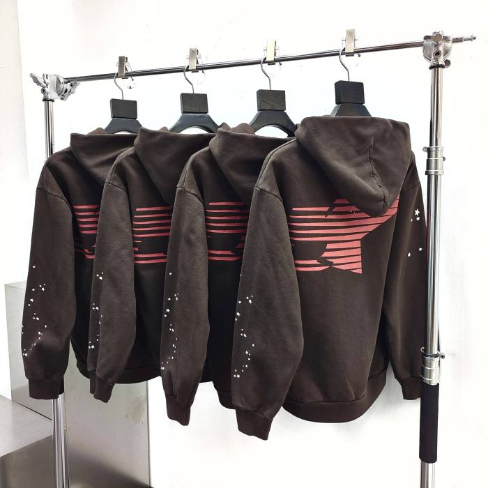 1:1 quality version French Character Dark Brown Hoodie & Pants Set