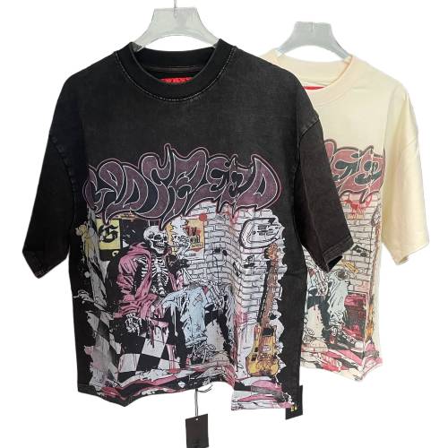 Smoking Skull Graffiti Tee 2 colors