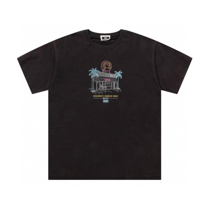 1:1 quality version Limited Donut Box Logo Letter Print Tee 3 colors
