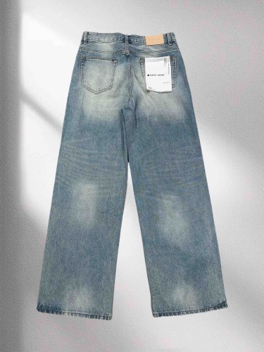 1:1 quality version Colorful diamond star wide-leg jeans