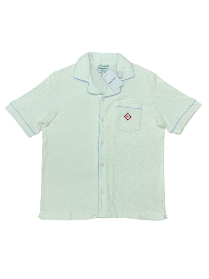 1:1 quality version Towel embroidered logo jacquard Shirt & Shorts Set