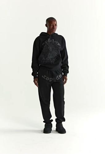 1:1 quality version Black Letter Hoodie & Pants set-Black