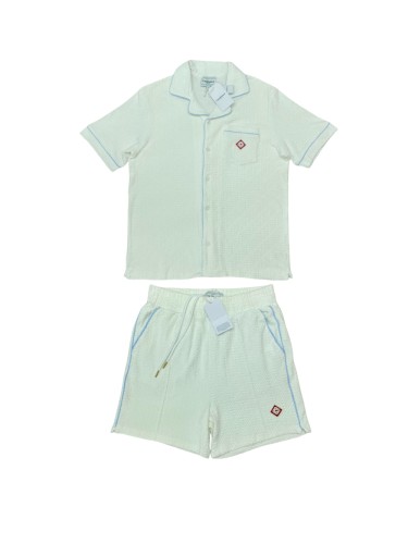 1:1 quality version Towel embroidered logo jacquard Shirt & Shorts Set