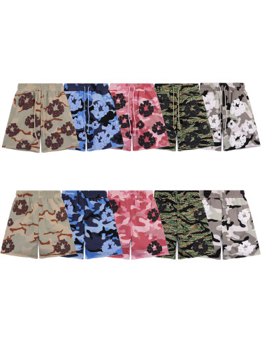 Camouflage Kapok Drawstring Shorts 5 colors