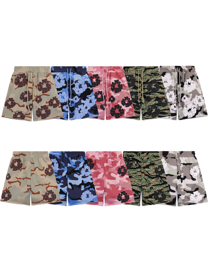 Camouflage Kapok Drawstring Shorts 5 colors