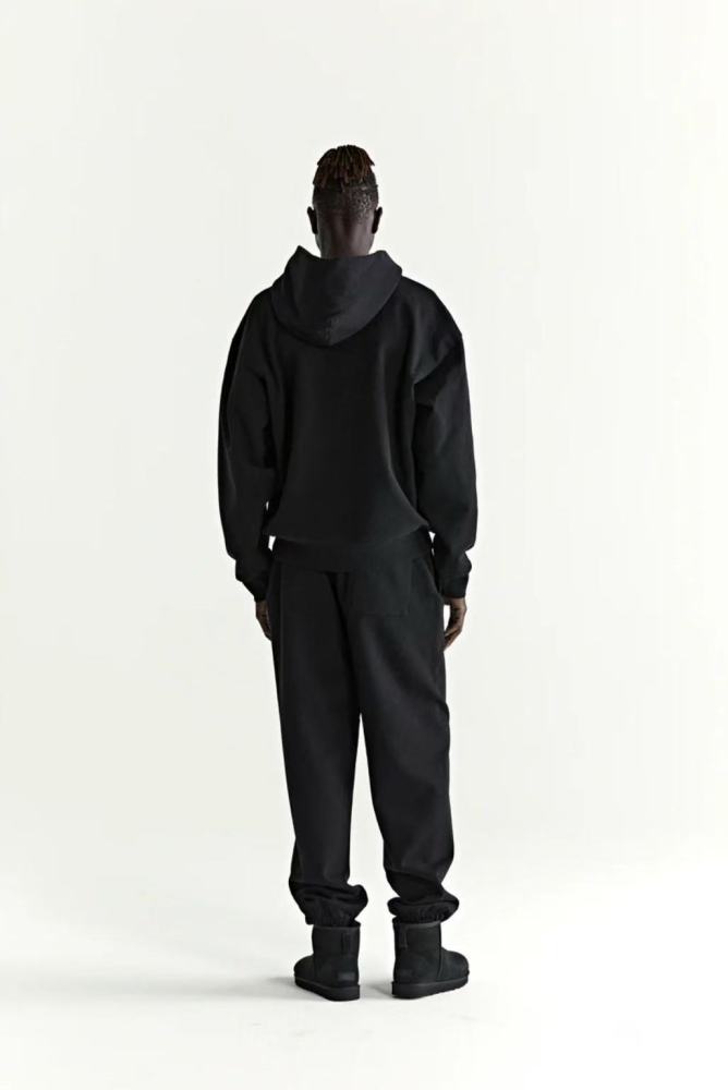 1:1 quality version Black Letter Hoodie & Pants set-Black