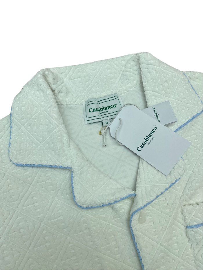 1:1 quality version Towel embroidered logo jacquard Shirt & Shorts Set