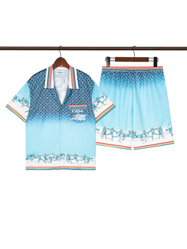 27878355 Angels of Athens Printed Polo shirt & shorts set