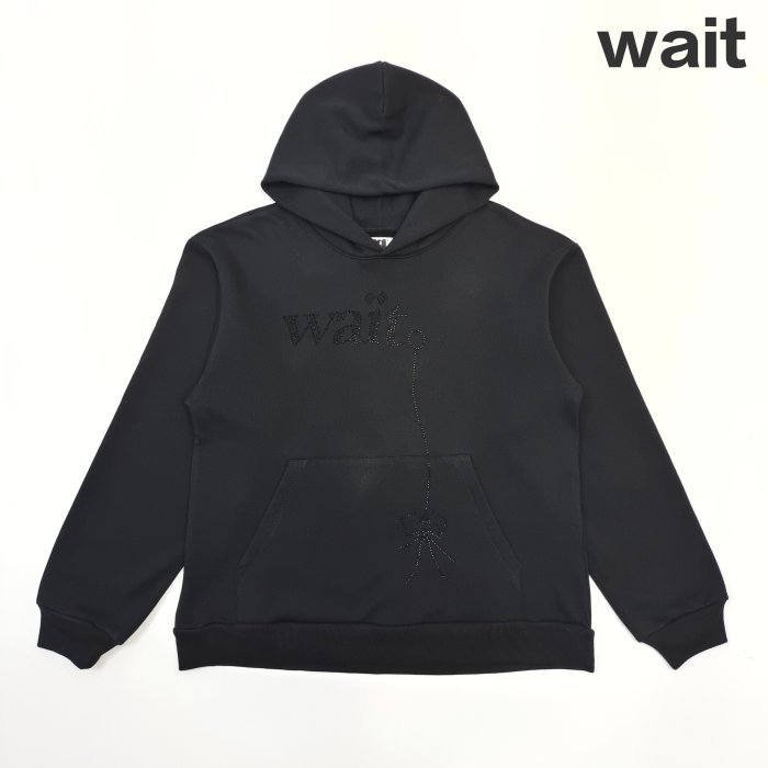 1:1 quality version 27878313  Wait Rhinestone Hoodie 2 colors