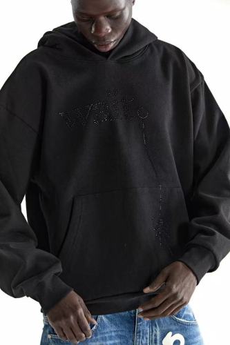 1:1 quality version 27878313  Wait Rhinestone Hoodie 2 colors