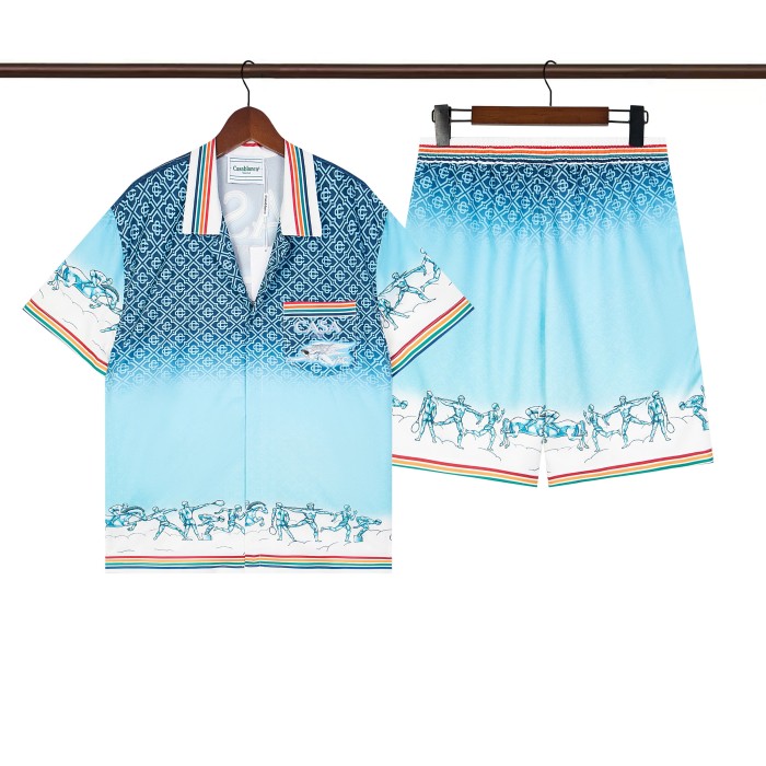 27878355 Angels of Athens Printed Polo shirt & shorts set
