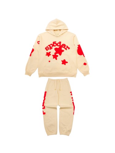 1:1 quality version 27880534 Red Big Star Print Hoodie & Pants Set