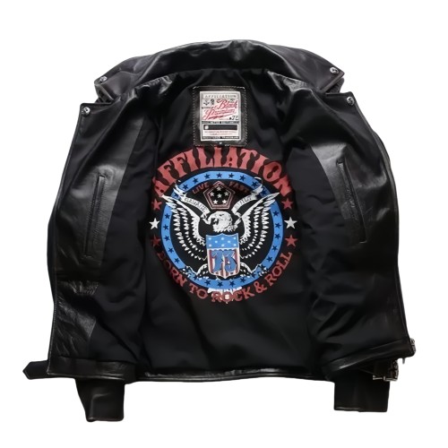 27880647 Suit Lapel Leather Jacket