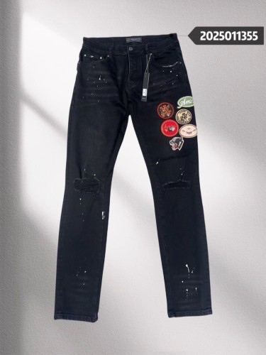 1:1 quality version 27888526 Badge Embroidered Splash Jeans