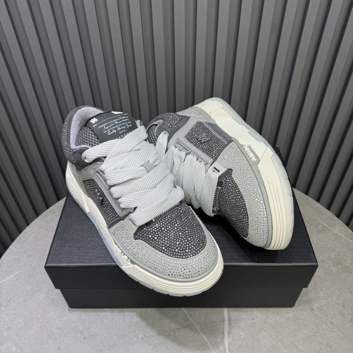 1:1 quality version Colorblocking full rhinestone low top thick bottom sneakers 15 colors