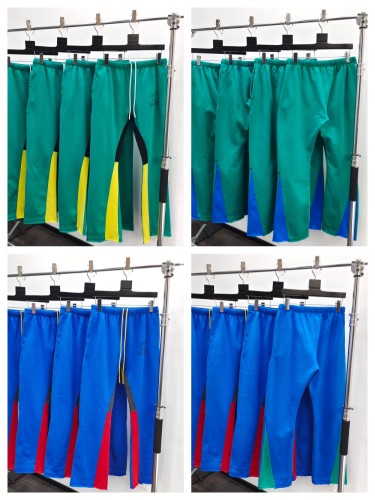 1:1 quality version 27892258 Letter Printed Light Panel Patchwork Pants 2 colors