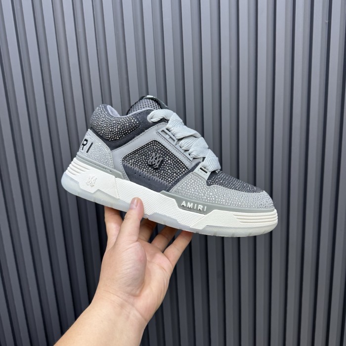 1:1 quality version Colorblocking full rhinestone low top thick bottom sneakers 15 colors