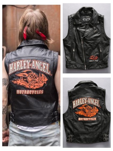 27921921 Genuine Leather Biker Vest