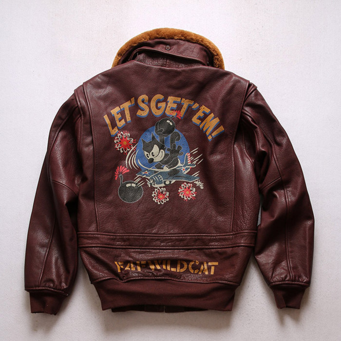 27921905 Philly Cat G1 Sea & Air Pilot Genuine Leather Jacket 3 colors