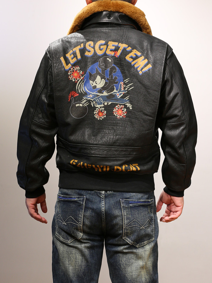 27921905 Philly Cat G1 Sea & Air Pilot Genuine Leather Jacket 3 colors