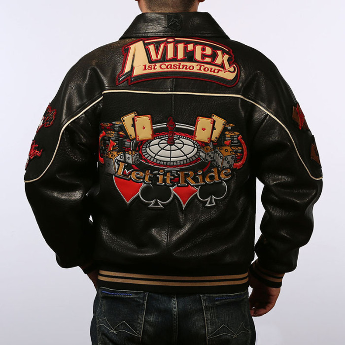 27921964 Sheepskin Genuine Leather Jacket 2 colors