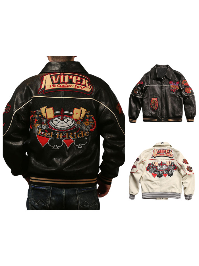 27921964 Sheepskin Genuine Leather Jacket 2 colors
