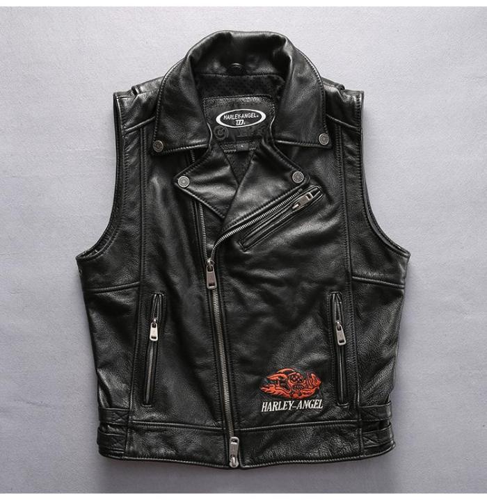 27921921 Genuine Leather Biker Vest