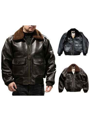 27921951 Genuine Leather Jacket 2 colors