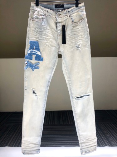 [buy more save more]1:1 quality version Towel embroidered logo light blue jeans-毛巾绣logo浅蓝牛仔裤